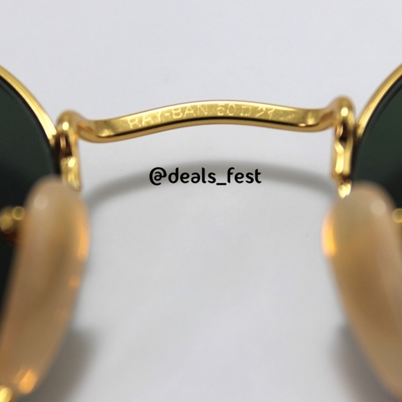 Model Display RayBan Round Metal Green G15 Lens RB3447 - Picture 11 of 17